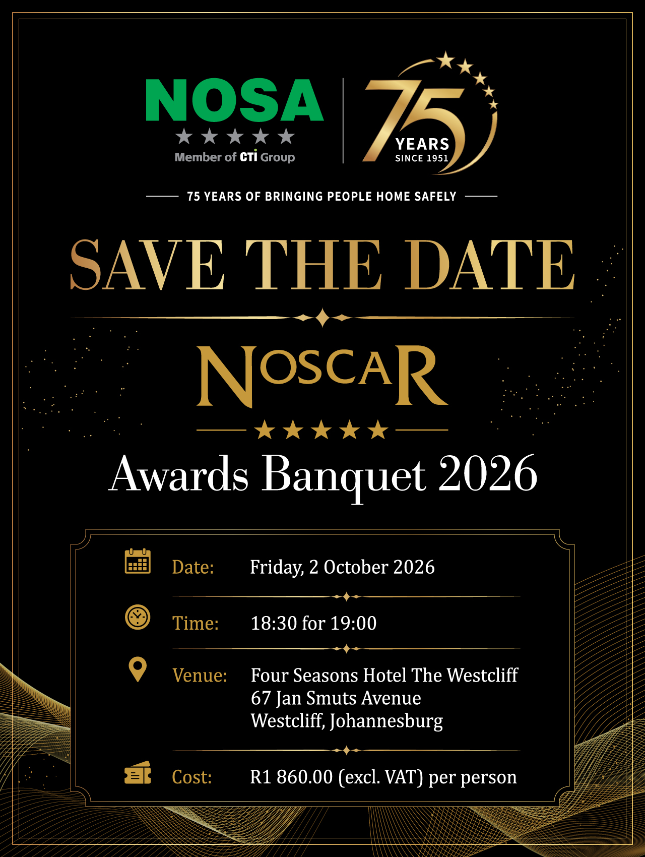 Save the Date | NOSCAR Awards Banquet 2026